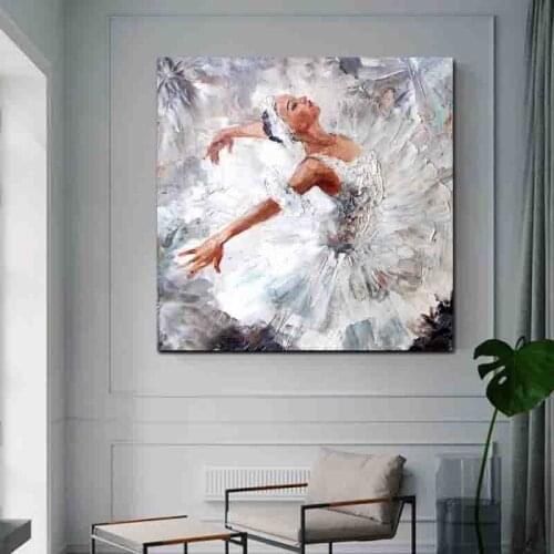 Abstract Painting Dancing Girl Wall Art Canvas Painting For Home Girl Bedroom Decoration Posters And Prints Pictures Wall Decor
