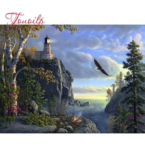 TOUOILP " eagle tower "rhinestone pasted,cross stitch,full square&round 5d diamond painting abstract,handcraft crafts,home decor