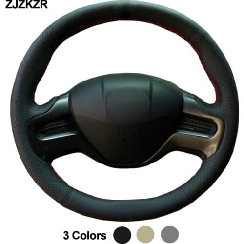 Car Auto Steering-Wheel Cover For Honda Civic Civic 8 2006-2008 (2-Spoke) Funda Volante Braid on the Steering-wheel Volant 2007