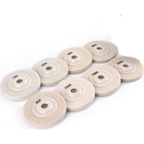 4 Inch White Sponge Dry Polishing Pad Stone Surface Renovation Rust Removal Fiber