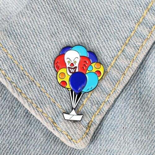 XEDZ New trend colorful balloon brooch circus clown magic hot air balloon lucky sailing shirt jewelry brooch lover friend gift