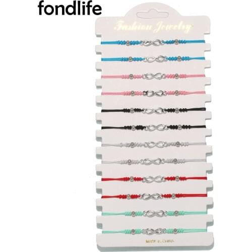 Zinc Alloy Infinity Love Charm Adjustable Bracelet Women Lover Couple Good Quality Snake Knot Handcrafed Rope Braided Jewelry