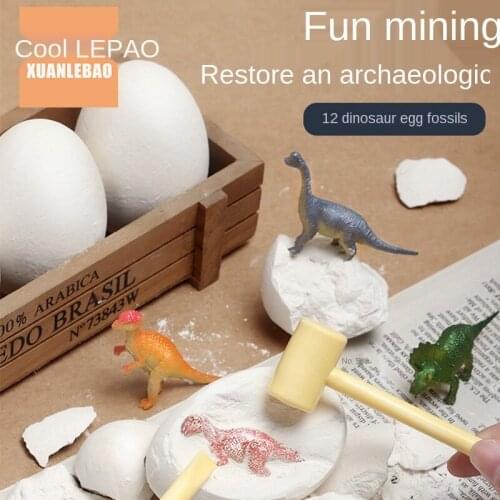 Childrens Dinosaur Egg Archaeological Excavation Toy Diy Scientific Experiment Set Tyrannosaurus Rex Skeleton Model