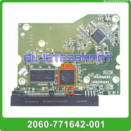 HDD PCB logic board 2060-771642-001 REV P1 for WD 3.5 SATA hard drive WITHOUT BIOS chip repair data recovery