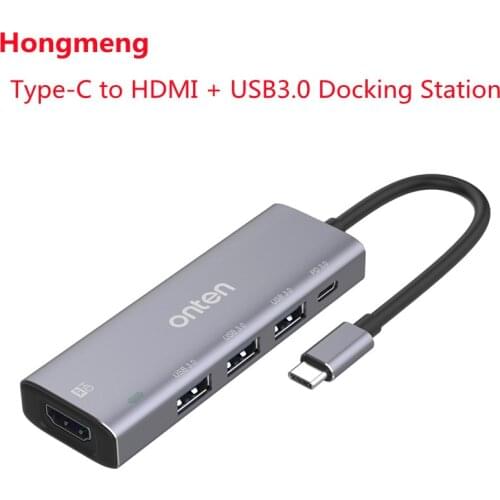 Hongmeng USB C To HDMI 5 in 1 multi function Docking Station For Xiaomi Huawei Apple Laptop OTG Hub