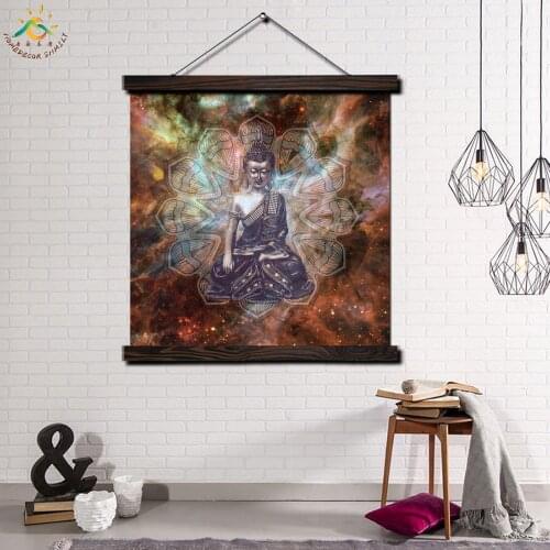 Buddha Image Single Modern Wall Art Print Pop Art Picture And Poster Framed Hanging Scroll Canvas Painting Home Decor Starlight