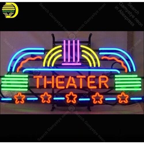 Theater Stars Neon Sign neon bulb Sign real Glass Tube Hotel neon light Recreation Room display Sign Advertise personalized