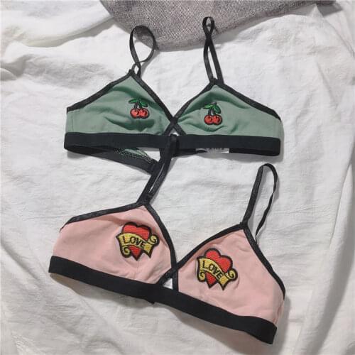 Triangle Thin Quality Cotton Underwear Set Fashion Top Bra Set Noble Girl Lingerie Set Push Up Bralette Sexy Bra And Panty Sets