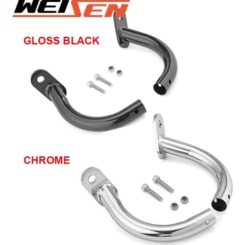 Motorcycle Chrome Gloss Black Saddlebag Guard Eliminator Bracket For Harley Davidson Electra Glide FLHT 1997-2008