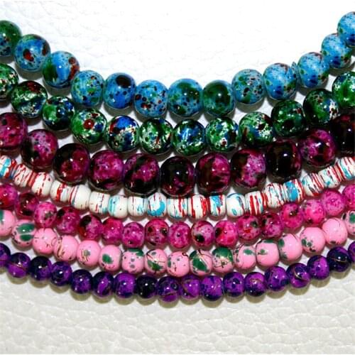 Wholesale 8MM 300pcs/lot Round Glass Bead Assorted Colorful Glass Beads For Women Bracelet Necklace Jewelry Making