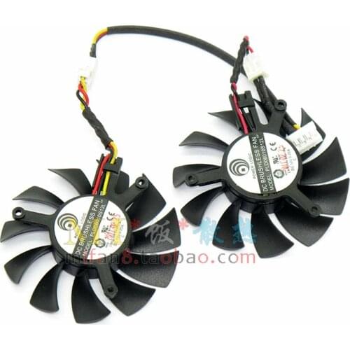 Power Logic PLD06010S12L DC 12V 0.20A Dia. 55mm C.T.C 39mm 2-Fan Server Frameless Cooling Fan