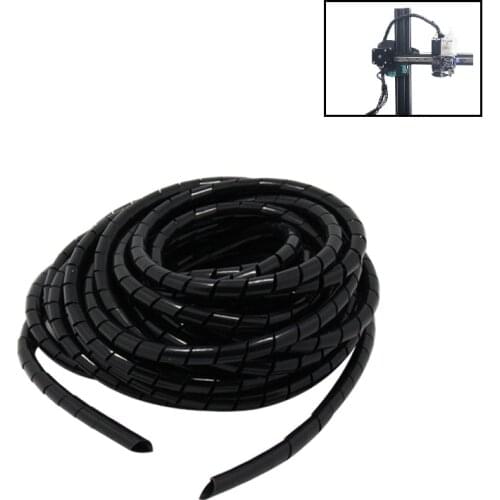 MEGA 12Meters/lot Spiral Wire Organizer Wrap Tube Flexible Manage Cord 8mm Diameter 3D Printer Parts for Hiding Cable wires
