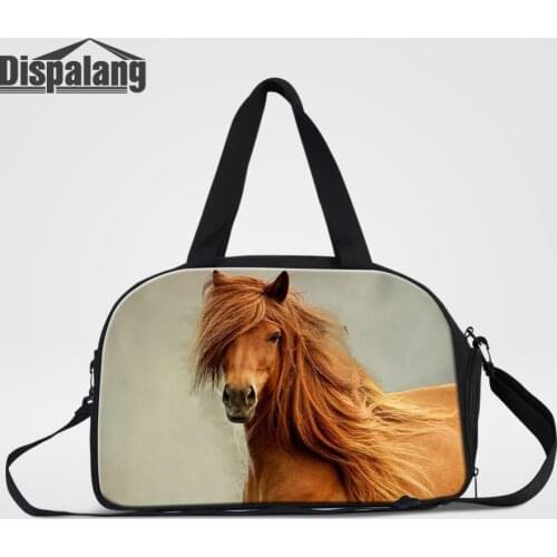 Dispalang Multi-Function Travel Bag Horse Animal Print Mens Women Luggage Travel Bag Travel Duffle Bag Large Tote Weekend Bag
