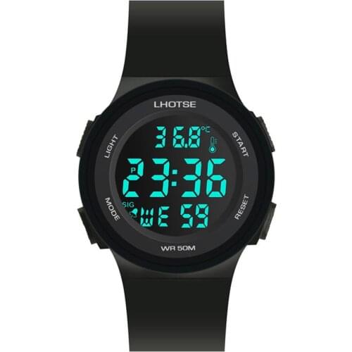 Mens Watches 30 Meters Waterproof A Temperature-taking Sports & Outdoor Digital Wristwatches Swim Alarm Week Display Repeater