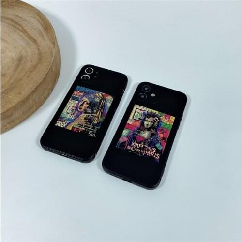 Painting Mona Lisa Soft Case For Iphone 11 12 Pro Max Mini 7 8 6 6s Plus Xr X Xs Se Silicone Phone Cover Fashion Fundas Capa