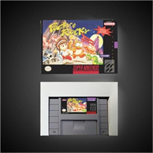 Pocky & Rocky - Action Game Card US Version with Retail Box