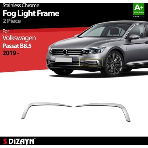 For Volkswagen Passat B8.5 Chrome Fog Light Frame Stainless Steel 2 Pcs VW Exterior Car Accessories Parts Auto Products