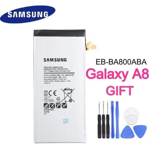 Samsung GALAXY A8 2015 A8000 A800F A800S A800YZ Replacement Batteries Original Battery EB-BA800ABE EB-BA800ABA 3050mAh