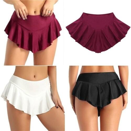 Sexy Short Mini Skirt Tennis Skirt Women Micro Mini Skirt Dance Clubwear Metallic Pleated Skirt 3 Colors