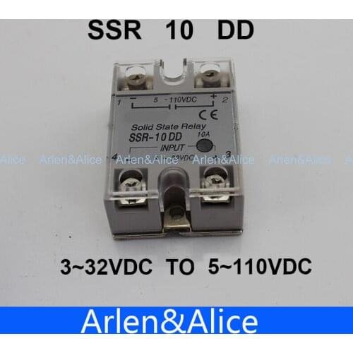10DD SSR input 3~32VDC load 5~110VDC DC single phase DC solid state relay