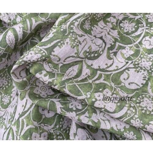 High quality ramie light green clothing fabric
