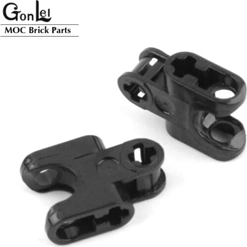 10Pcs/lot High-Tech MOC Parts 93571 Axle Connector 2x3 with Ball Socket, Open Lower Axle Holes Building Blocks Bricks DIY Toys