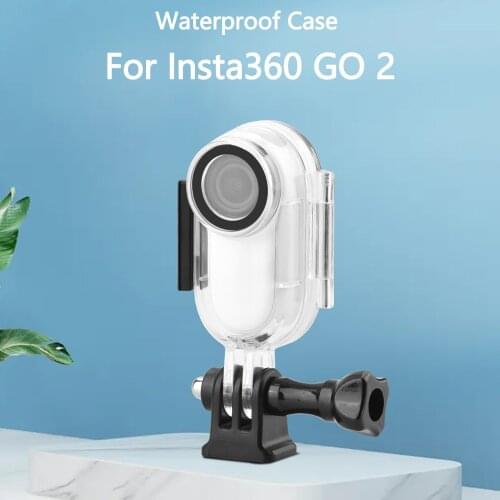 Camera Protective Case for Insta360 GO 2 Waterproof Case Cover Mount Adapter Diving Swimming Protector Action Camera Accessories