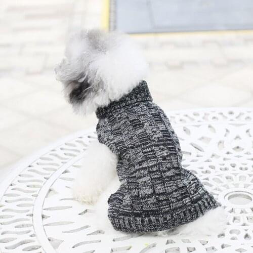Winter Pet Cat Puppy Clothes Warm Turtleneck Knitted Dog Sweaters For Small Dogs Chihuahua Yorkies Puppy Vest Jacket