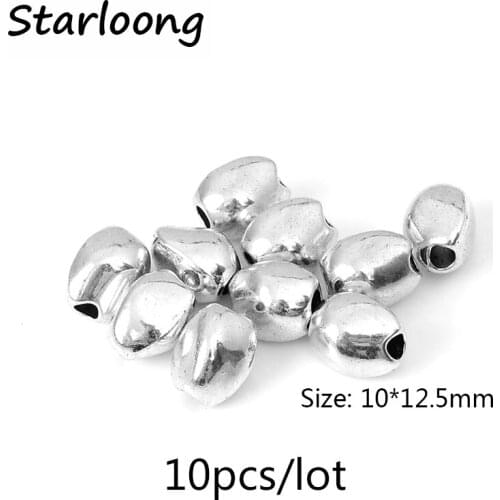 10pcs/lot fashion oval antique Alloy beads spacer Jewelry Making DIY Charms beads Handmade for necklace bracelet