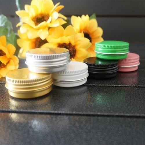15g 10-200pcsWhite Empty Aluminum Box Metal Tin Cans 15ml Green Refillable Cream Cosmetic Round Jar Tea Aluminum Pot Containers