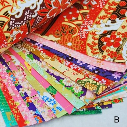 20pcs/pack Gift Packaging Materials Gold Lines Square Decorative Paper handcraft Accessories Origami Paper Handmade paper Flower