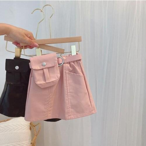 2021 new style girls pu leather skirt spring cotton fashion girls skirts 1-6 years YX183