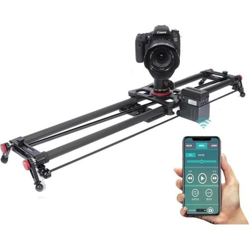 39.37-inch Bluetooth Carbon Camera Slider Motorized Time Lapse Electric Delay Slide Track Rail Stabilizer for Photography Canon