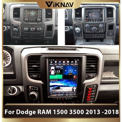 2 din Android Car radio for Dodge RAM 1500 3500 2013 -2018 car stereo Tesla radio multimedia GPS navigator AUTO audio headunit