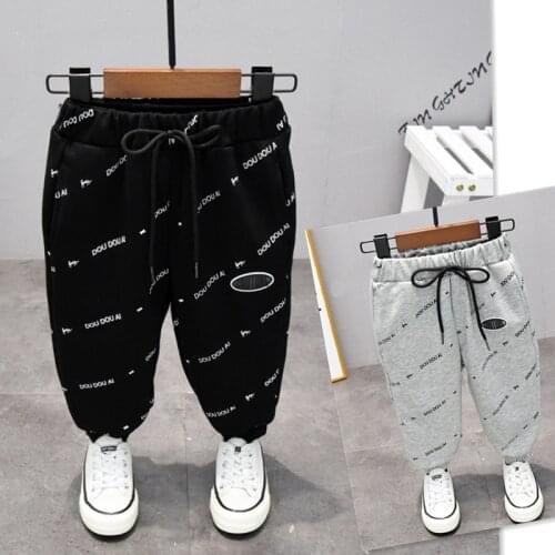 Boys Pants Fashion Letter Print Cargo Pants Kids Trousers Casual Clothes Elastic Waist Boy Casual Pants Spring Autumn sweatpants