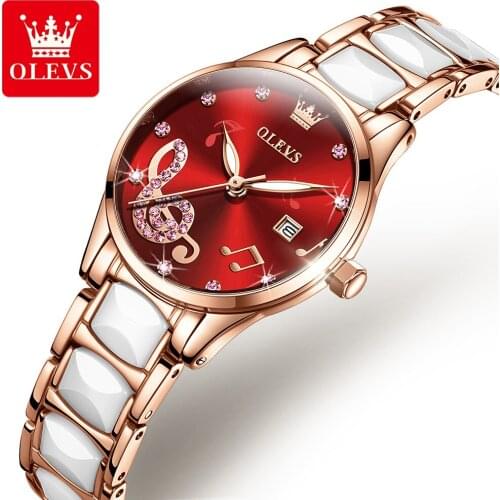 OLEVS Simple Ladies Wrist Watches Top Brand Luxury Stainless Steel Quartz Watch Dress Waterproof Female Clock Relogio Feminino
