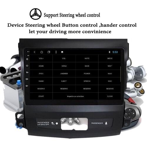 HD 6+128G Android 10.0 Car Multimedia player 9'' Navigation dvd stereo for Mitsubishi Outlander 2006-2014 Head Unit Cassette gps