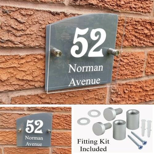 Customized House Number House Plaque HouseAcrylic Sign Door Numbers Address plate #2