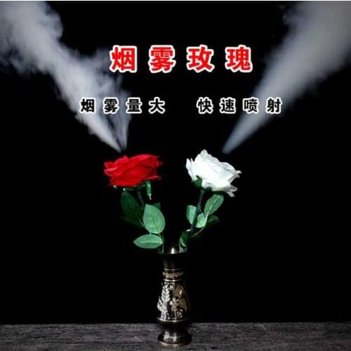 Smoking Rose With 20pcs Smoke Refills Magic Tricks Charging Version Stage Party Magia Show Illusions Smoke Appearing From A Rose