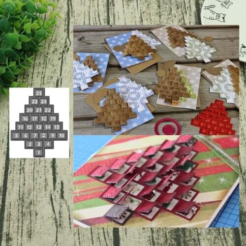 Metal cutting dies Christmas tree hidden switch cut mold Scrapbook paper craft knife mould blade punch stencils