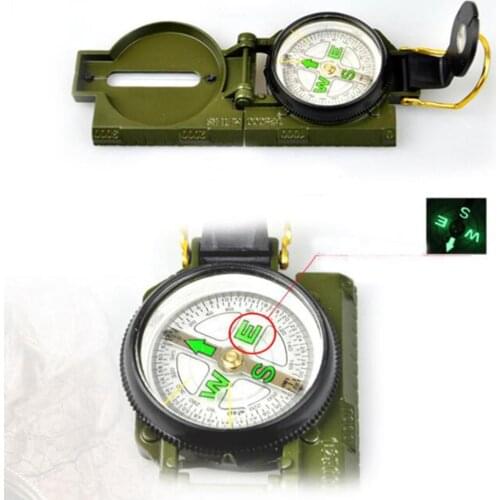 Metal Outdoor Camping Compass Travel Portable Carabiner Map Tool Professional Compass Military Outdoor Compass Emergency Tool