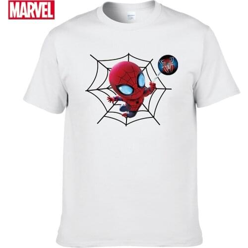 Marvel The Avengers Spider Man t shirt Short sleeve tee Mens cotton t-shirt 2021 Tops Summer graphic t shirts funny tshirts #60
