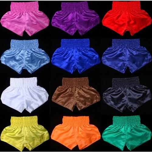 Short Muay Thai Boxing Pants Man Solid Color OEM Custom MMA Kickboxig Shorts Sports Fitness Fighting Grappling Sanda Clothing