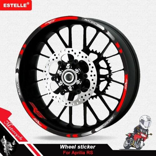 For Aprilia Motorcycle High mass 1set front&Rear Edge Outer Rim Sticker Wheel Decals Fit For Aprilia RS 125
