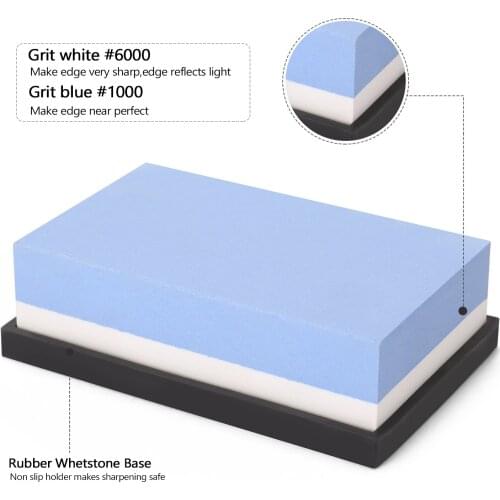 Portable Premium Whetstone Cut Sharpening Stone 1000 6000 3000 8000 Cutter Sharpener Non Slip Base Cutter Knife Sharpener