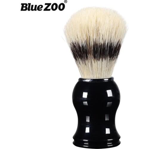Blue Zoo Bristle Shaving Brush Metal Resin Handle soft Scraping Brush for mens beard care cleansing shaving brush BZ115