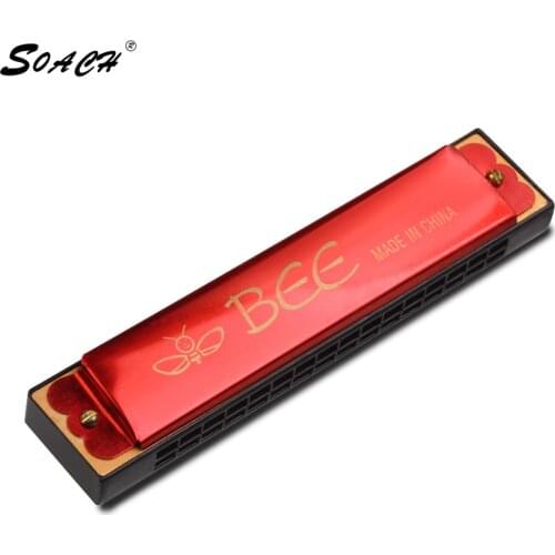 SOACH Delicate simple tone quality black 16 hole harmonica instrument easttop harmonicas instrumentos musicales