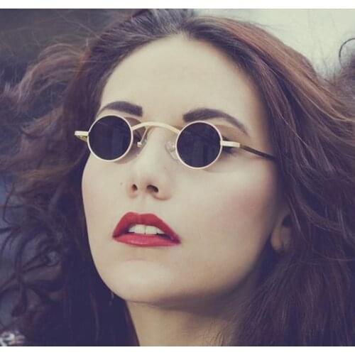 JackJad 2020 New Fashion Gothic Steampunk Small Round Sunglasses Brand Design Vintage Retro Sun Glasses Oculos De Sol Feminino