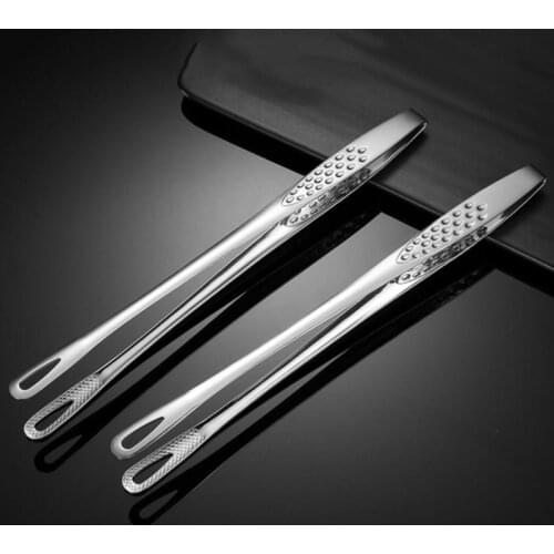Stainless Steel Food Tongs 1 Piece Japanese Barbecue Tongs Kitchen Tongs Fried Fish Steak Practical Kitchen Accessories