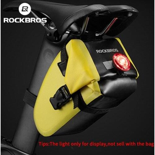 ROCKBROS Bike Bag Portable Rainproof TPU Highlight Reflective Strip Saddle Folding Parcel Big Capacity Pocket Bicycle Accessory